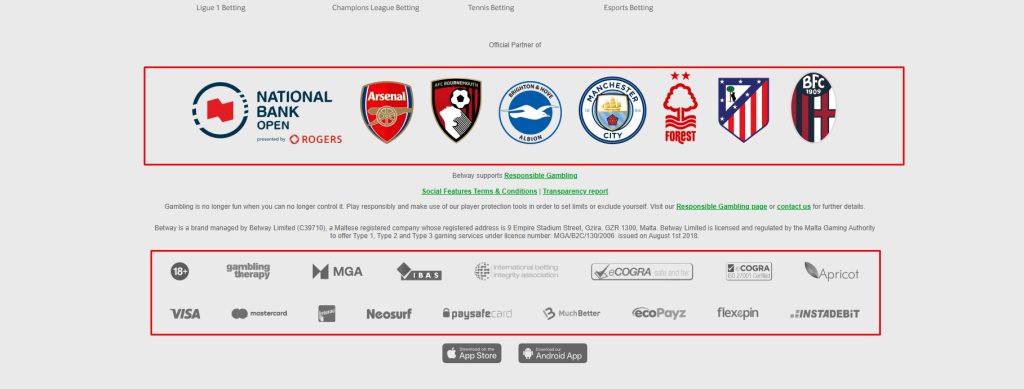 اعتبار سایت شرط‌ بندی BetWay
