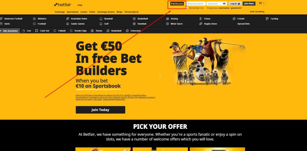 اپلیکیشن BetFair