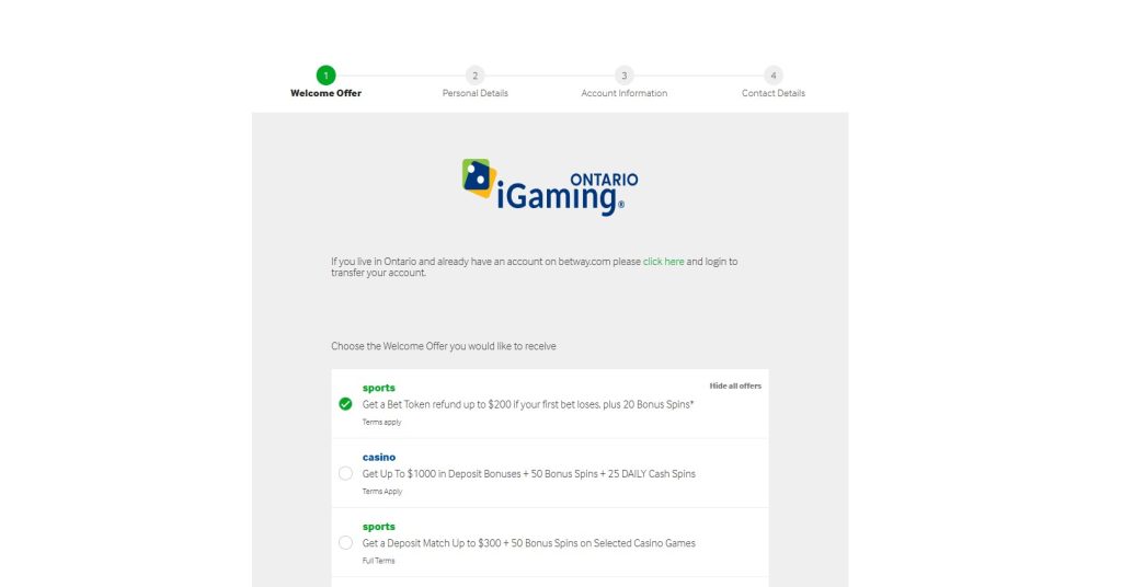 ثبت نام در بت وی BetWay