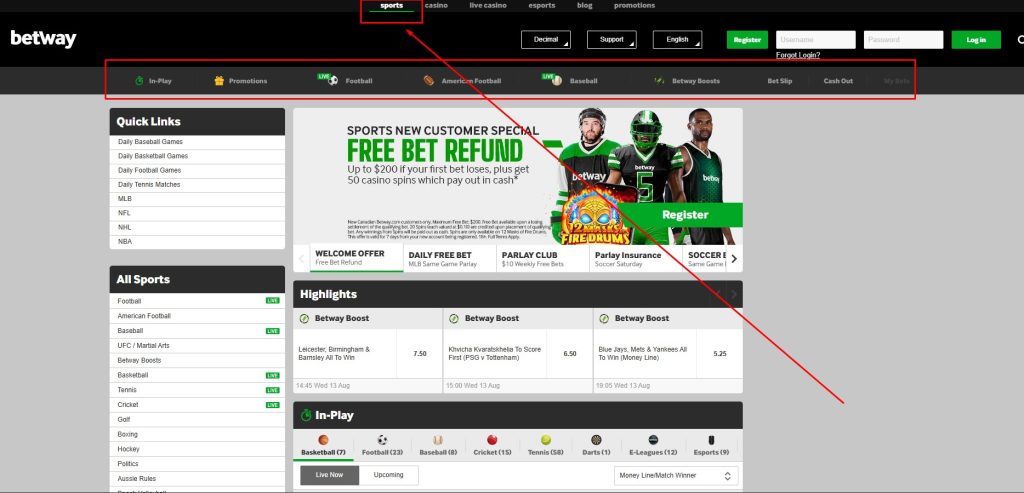پیشبینی در سایت بت وی BetWay